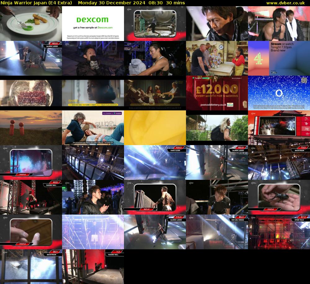 Ninja Warrior Japan (E4 Extra) Monday 30 December 2024 08:30 - 09:00