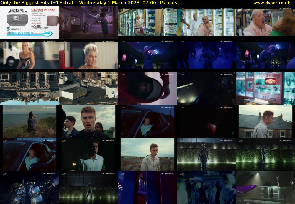 Only the Biggest Hits (E4 Extra) Wednesday 1 March 2023 07:00 - 07:15