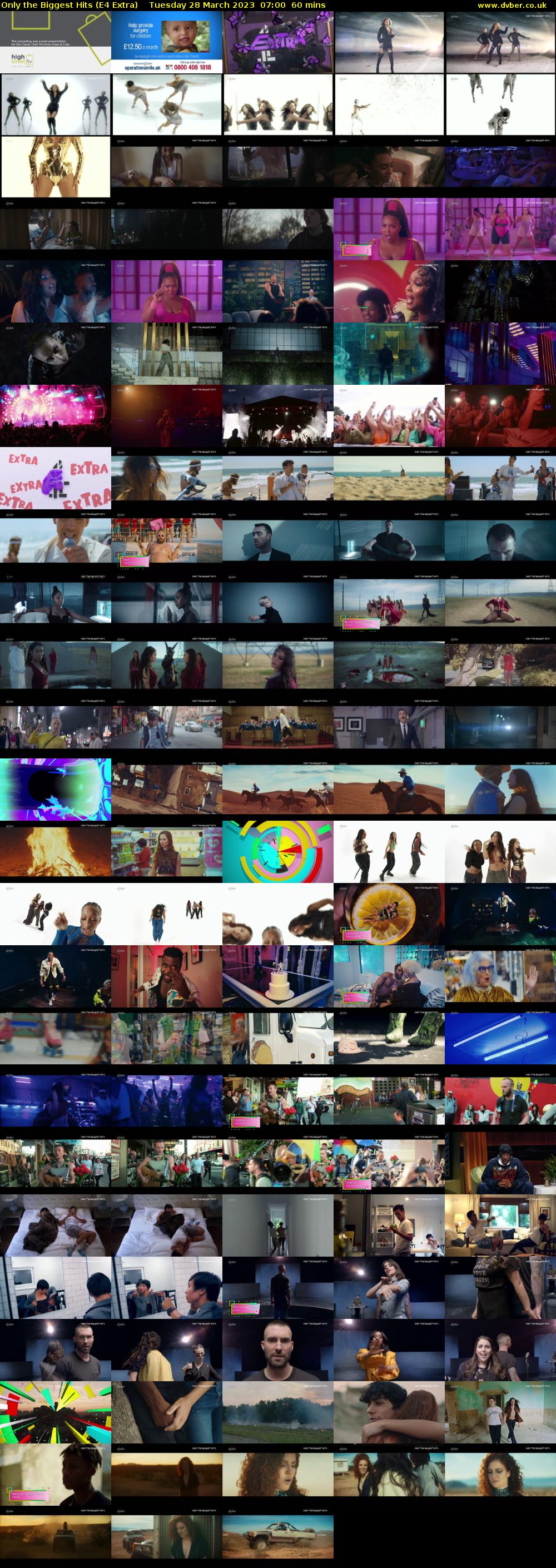 Only the Biggest Hits (E4 Extra) Tuesday 28 March 2023 07:00 - 08:00