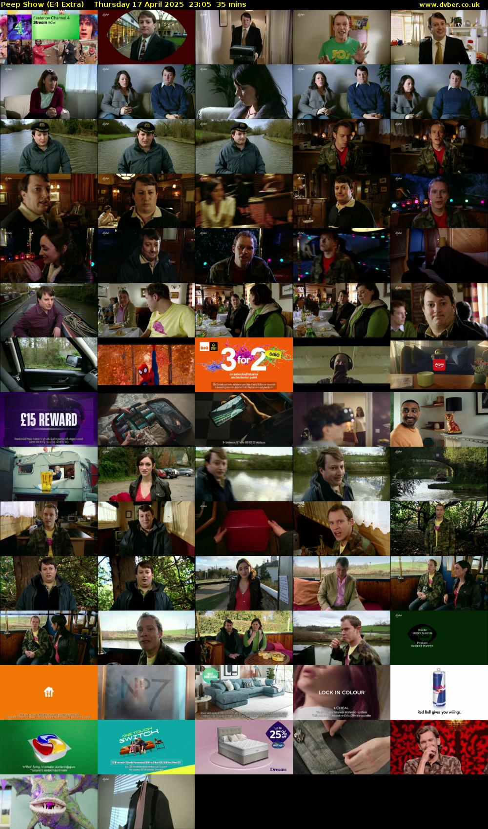 Peep Show (E4 Extra) Thursday 17 April 2025 23:05 - 23:40
