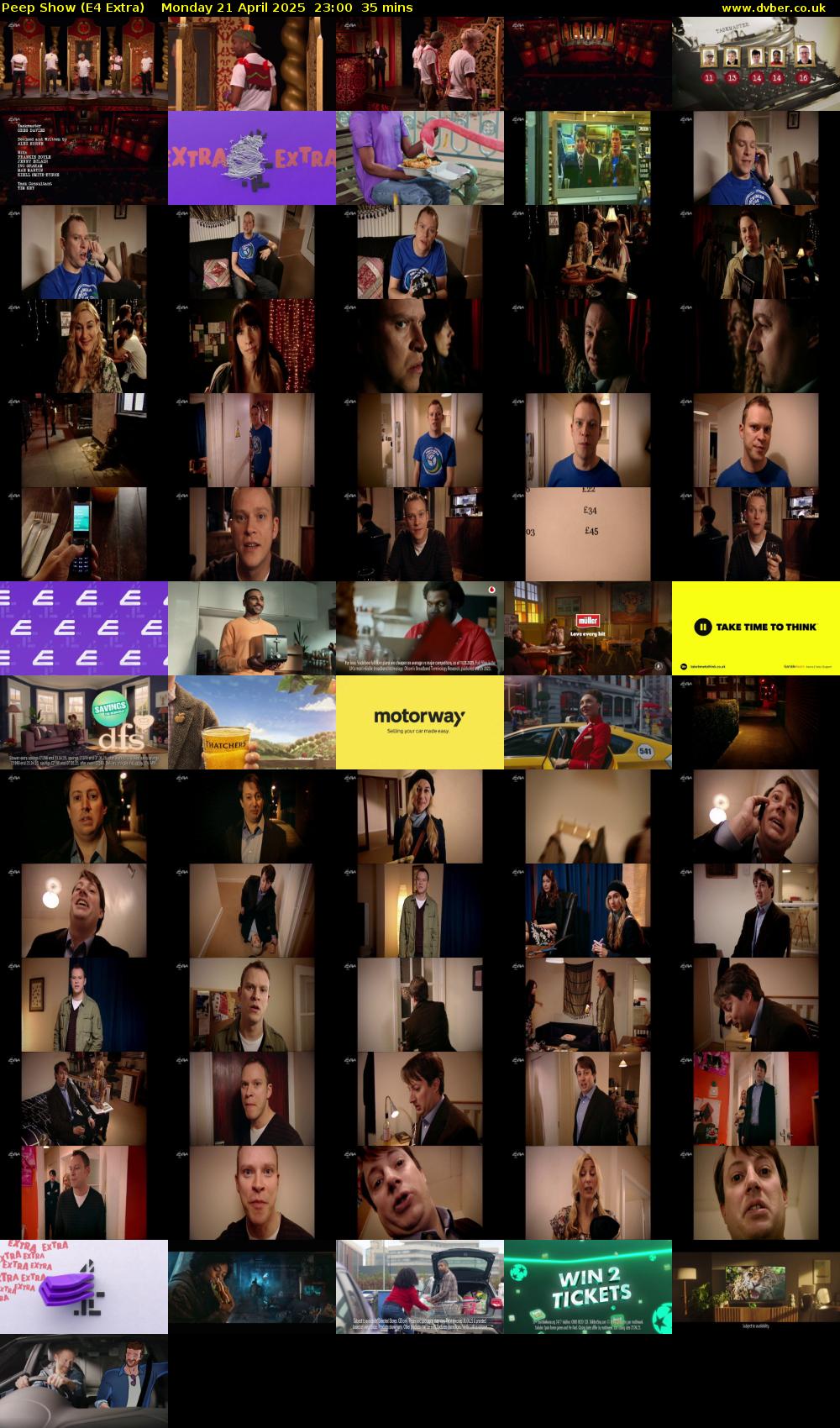 Peep Show (E4 Extra) Monday 21 April 2025 23:00 - 23:35
