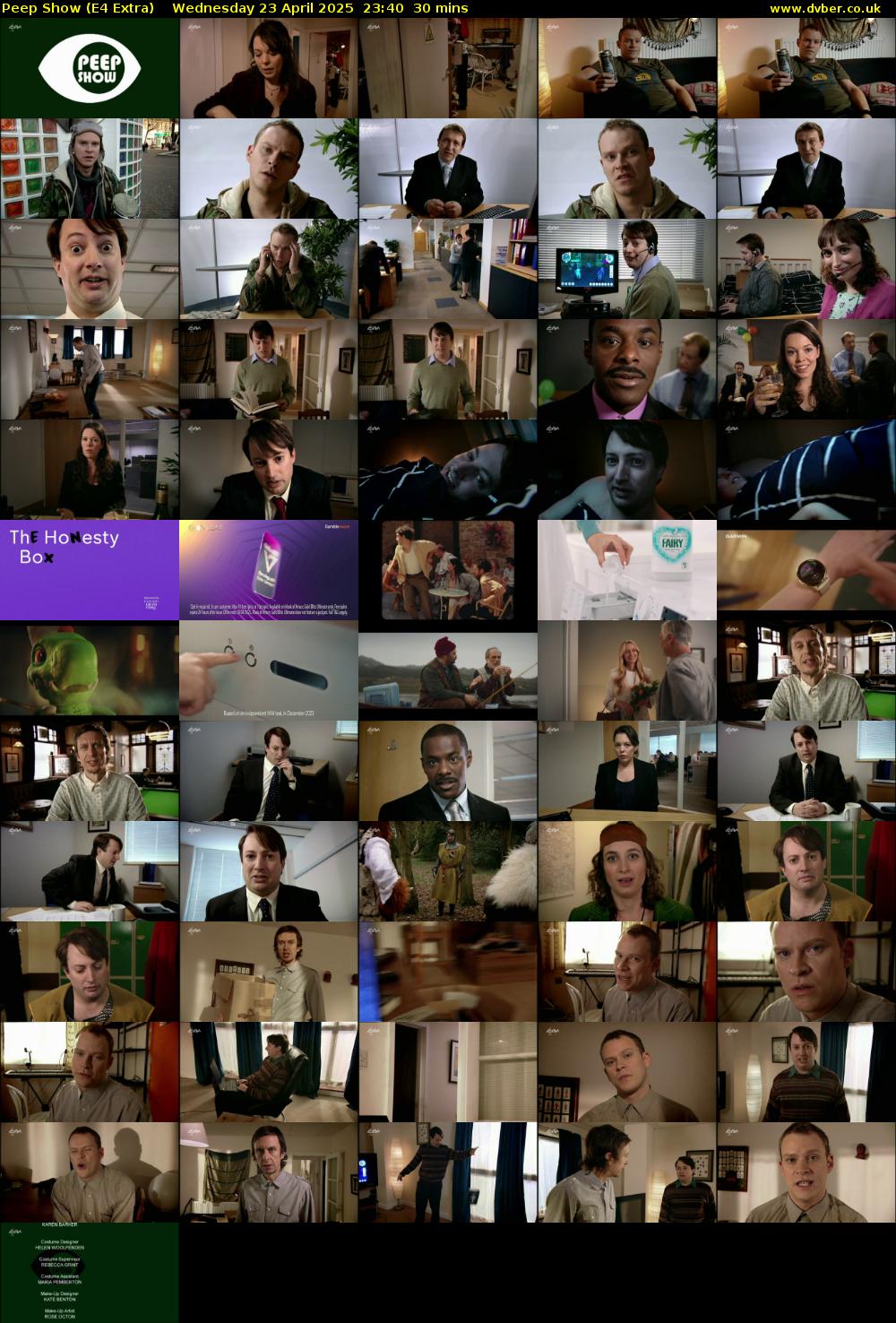 Peep Show (E4 Extra) Wednesday 23 April 2025 23:40 - 00:10