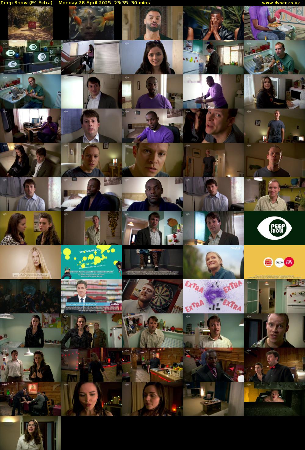 Peep Show (E4 Extra) Monday 28 April 2025 23:35 - 00:05