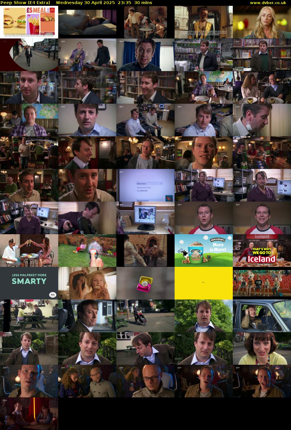 Peep Show (E4 Extra) Wednesday 30 April 2025 23:35 - 00:05