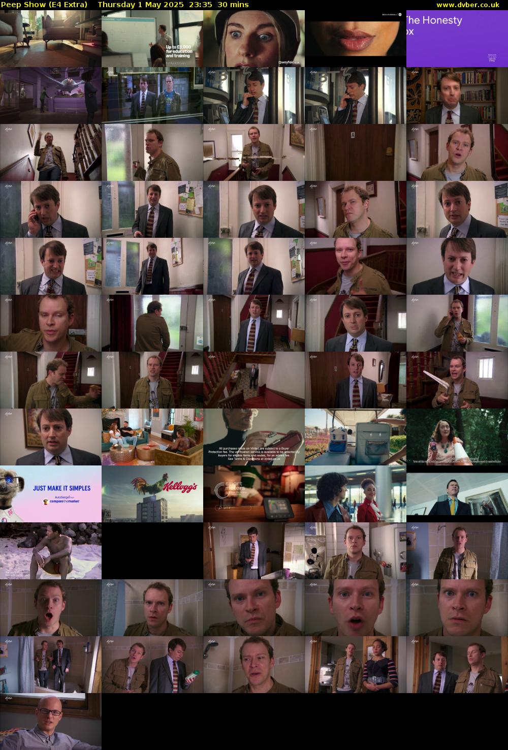 Peep Show (E4 Extra) Thursday 1 May 2025 23:35 - 00:05