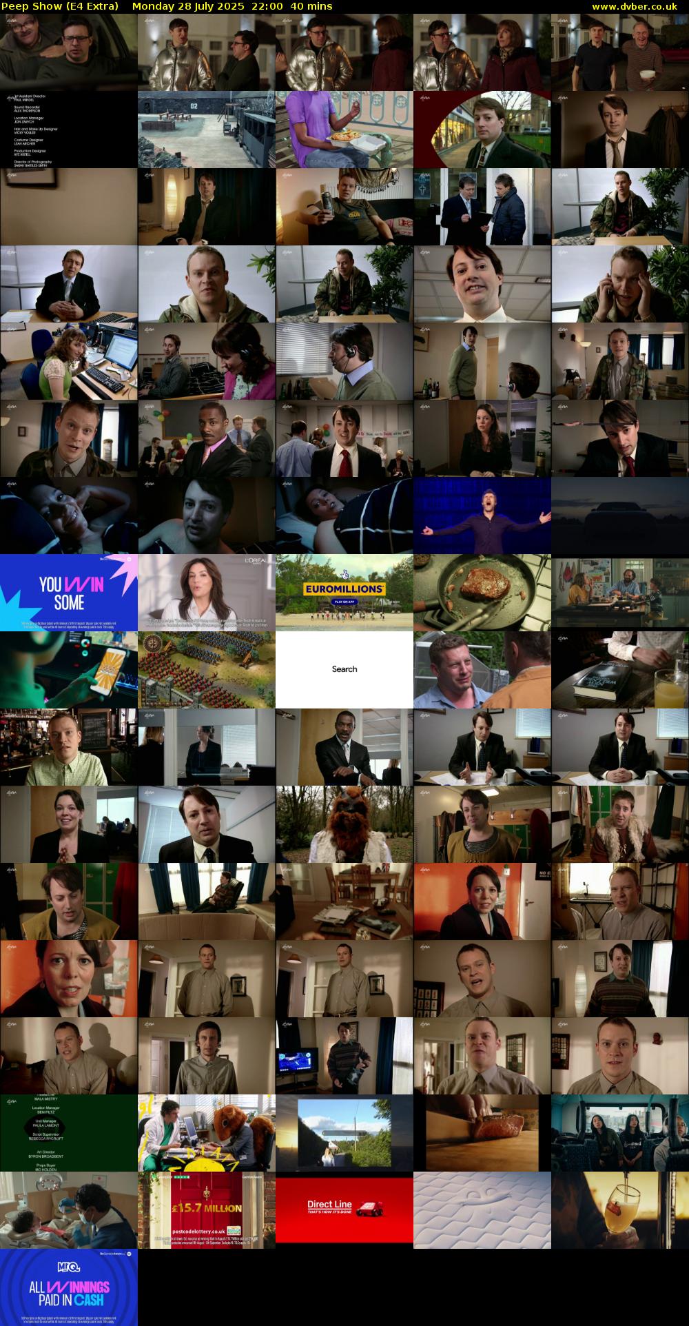 Peep Show (E4 Extra) Monday 28 July 2025 22:00 - 22:40