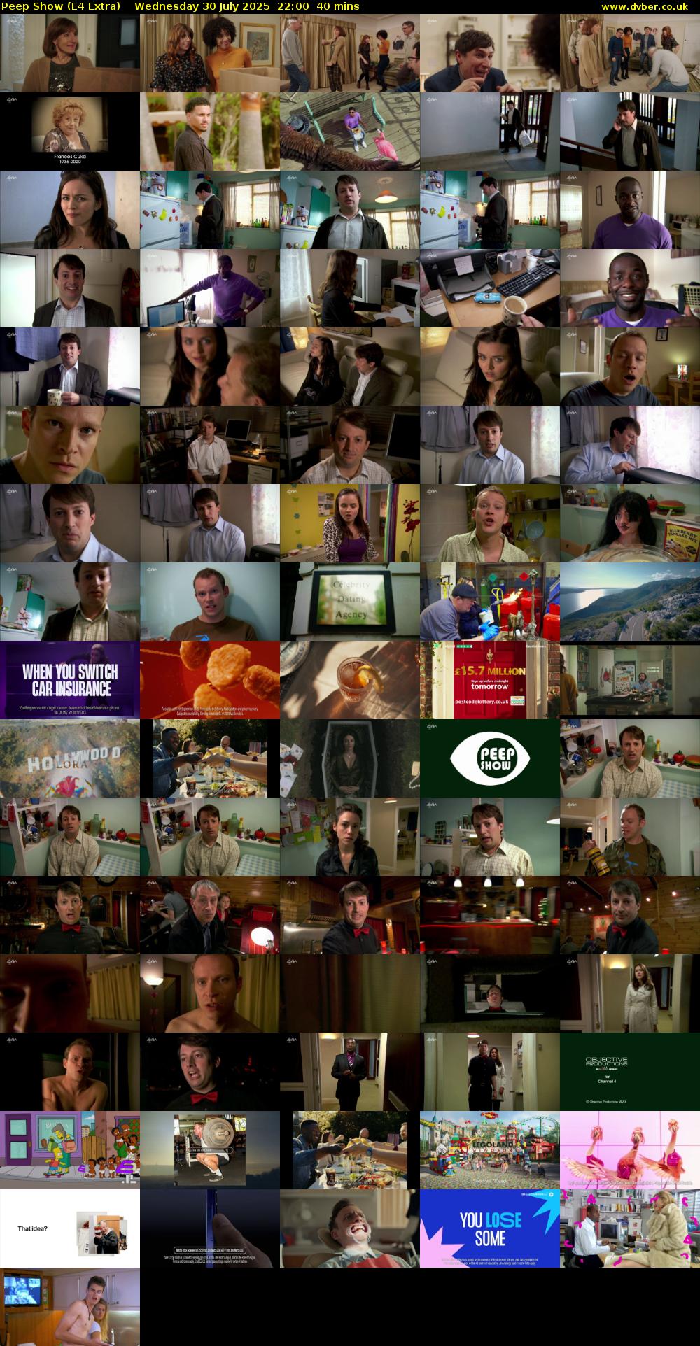 Peep Show (E4 Extra) Wednesday 30 July 2025 22:00 - 22:40