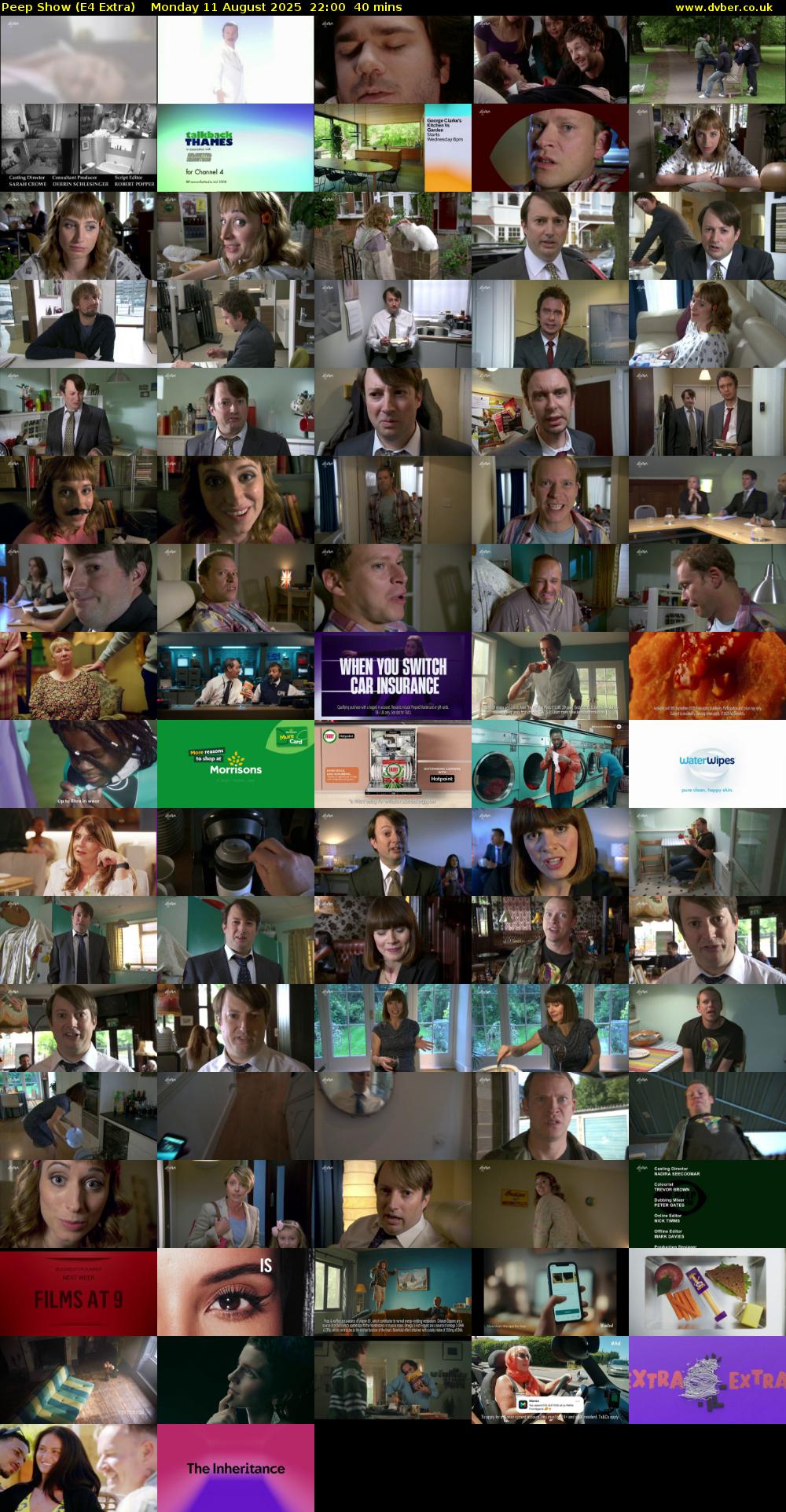 Peep Show (E4 Extra) Monday 11 August 2025 22:00 - 22:40