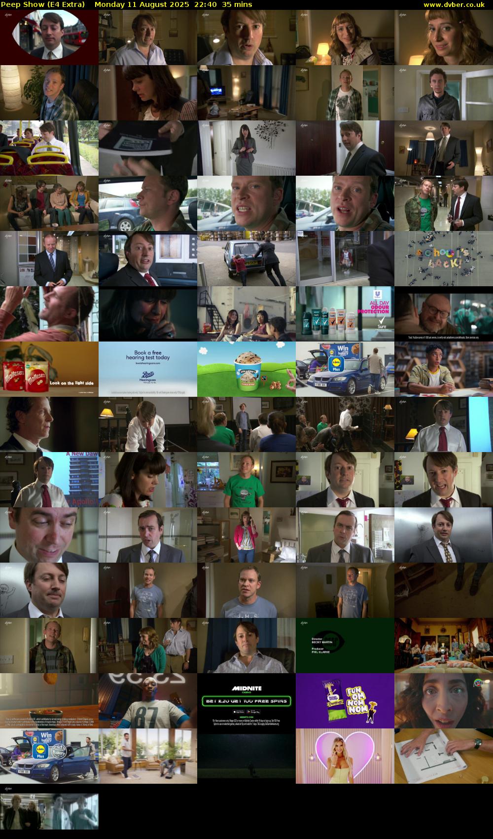 Peep Show (E4 Extra) Monday 11 August 2025 22:40 - 23:15