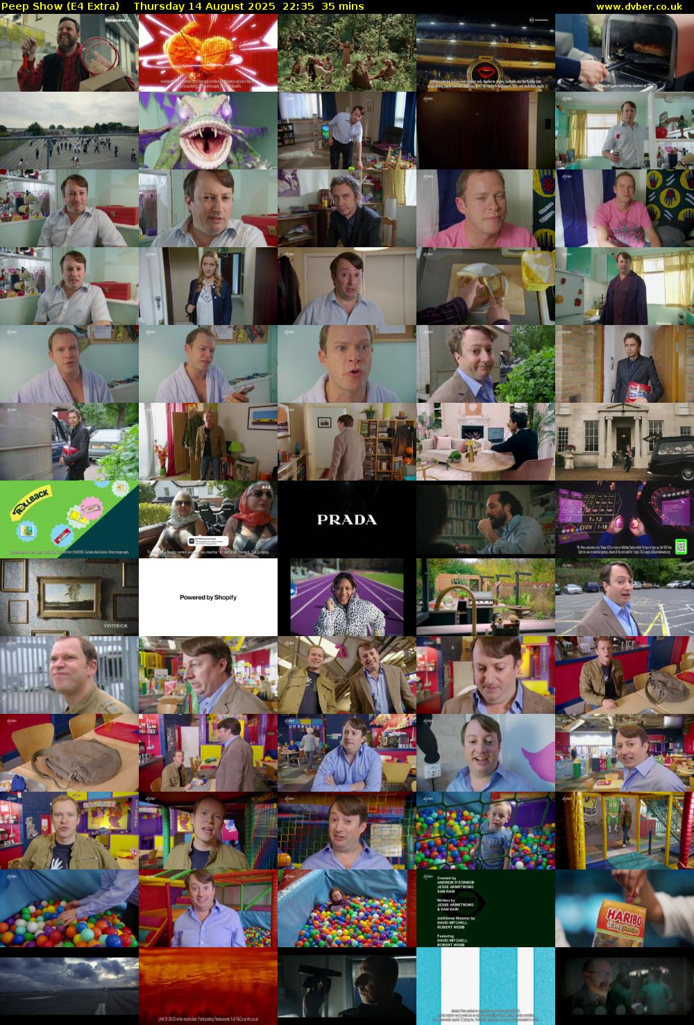 Peep Show (E4 Extra) Thursday 14 August 2025 22:35 - 23:10