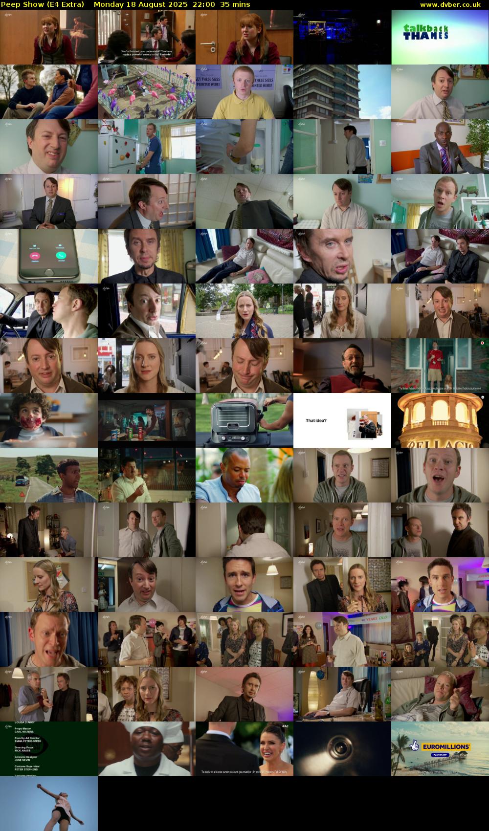 Peep Show (E4 Extra) Monday 18 August 2025 22:00 - 22:35