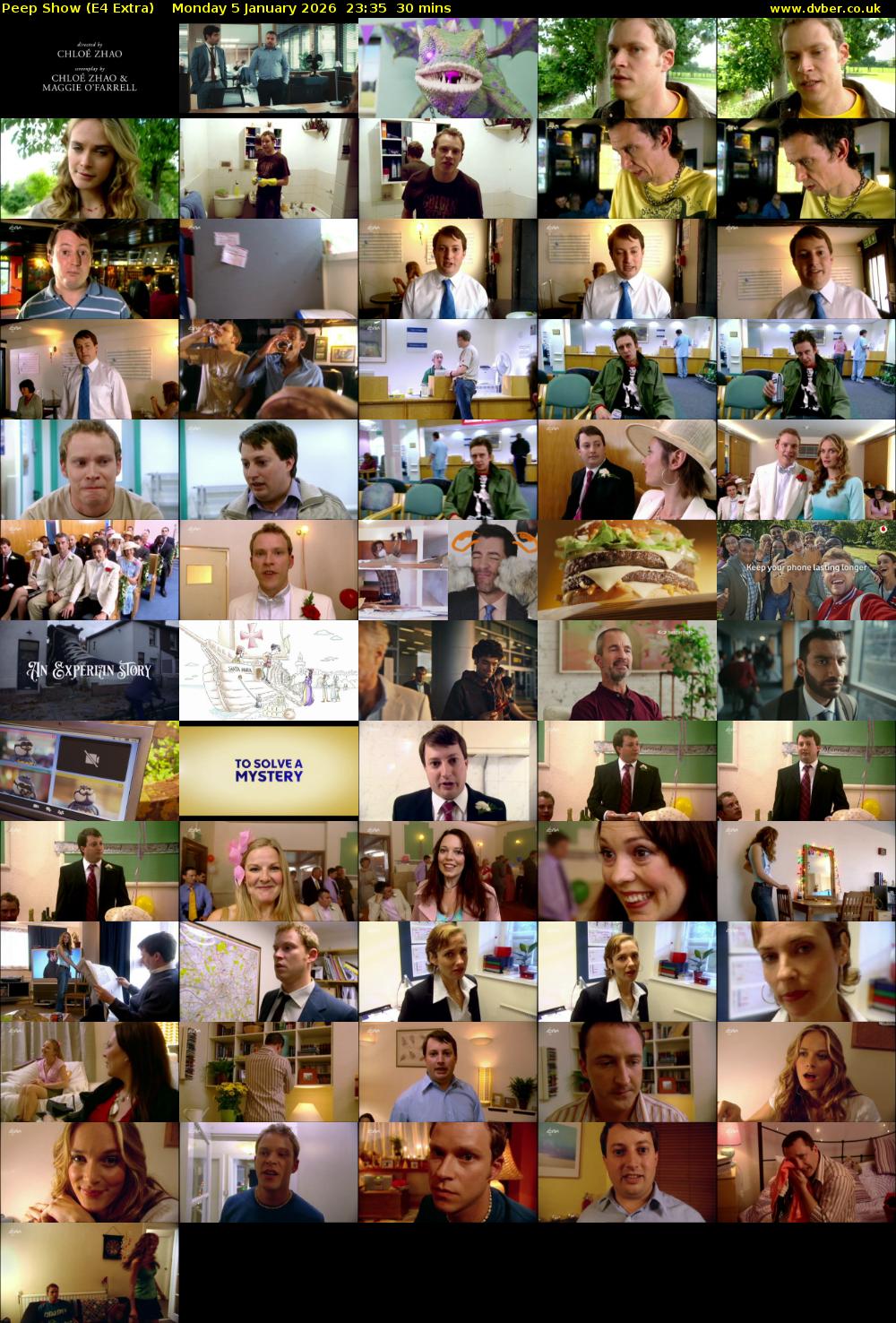 Peep Show (E4 Extra) Monday 5 January 2026 23:35 - 00:05