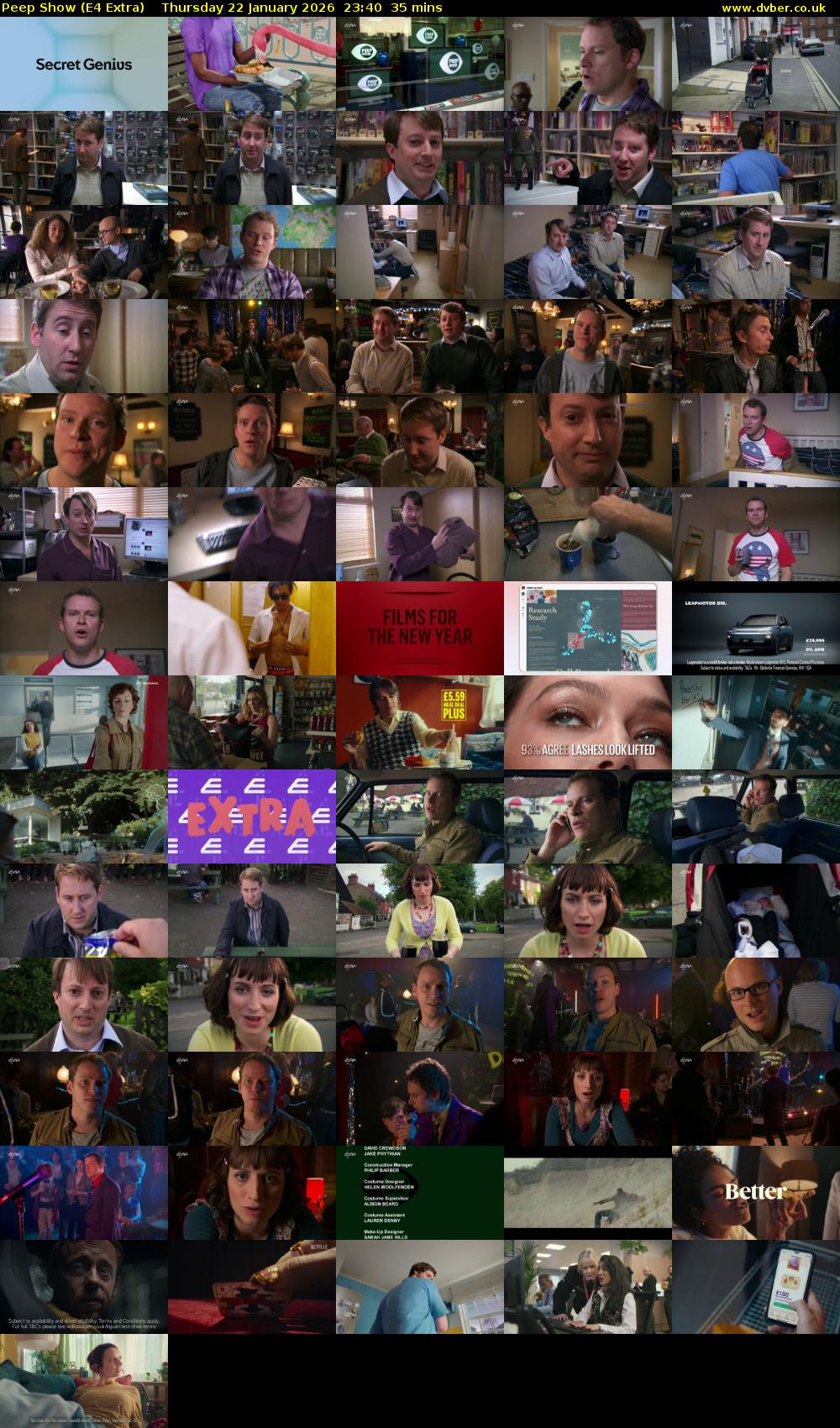 Peep Show (E4 Extra) Thursday 22 January 2026 23:40 - 00:15