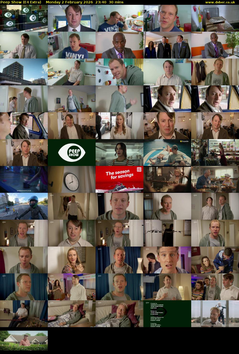 Peep Show (E4 Extra) Monday 2 February 2026 23:40 - 00:10