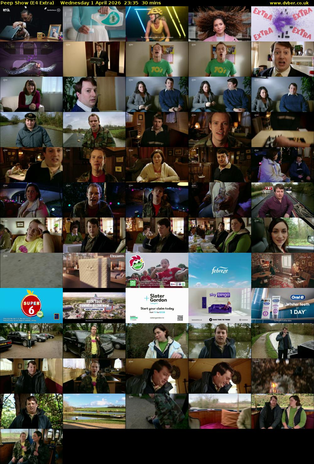 Peep Show (E4 Extra) Wednesday 1 April 2026 23:35 - 00:05