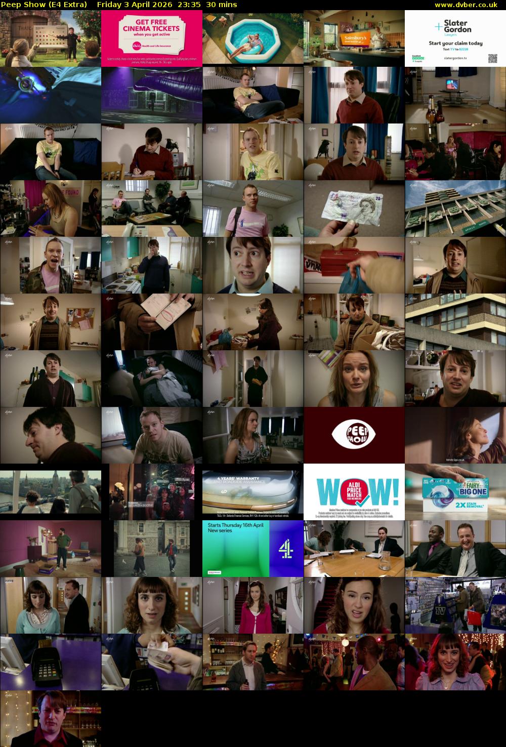 Peep Show (E4 Extra) Friday 3 April 2026 23:35 - 00:05