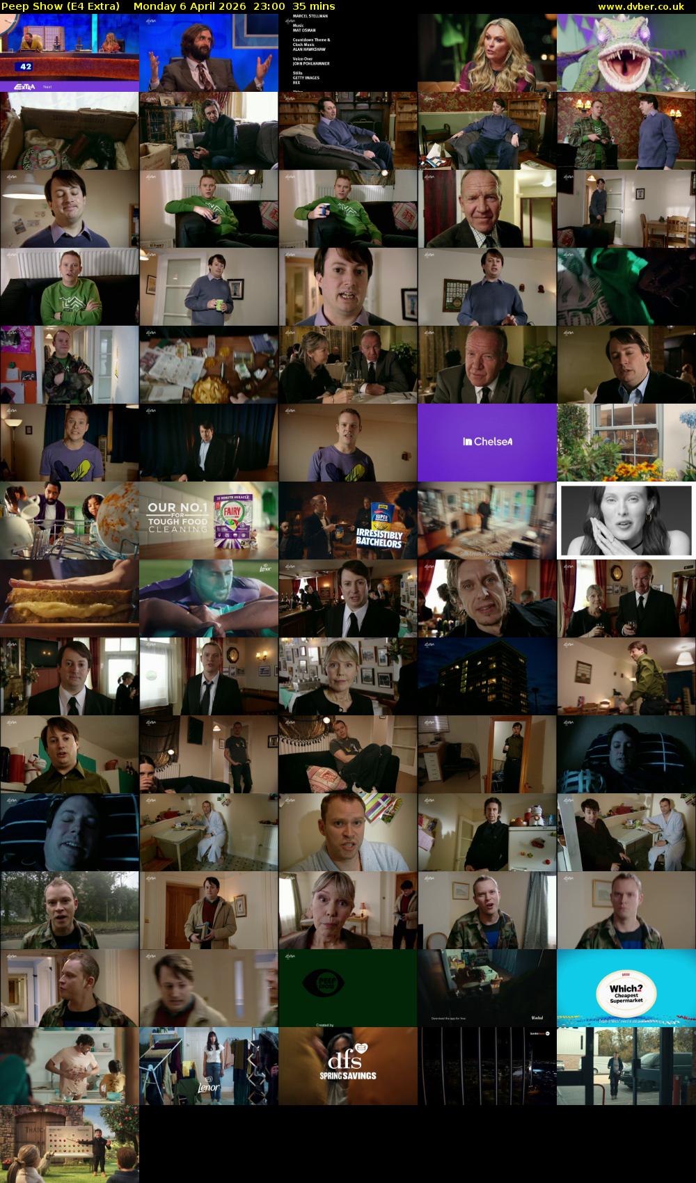Peep Show (E4 Extra) Monday 6 April 2026 23:00 - 23:35