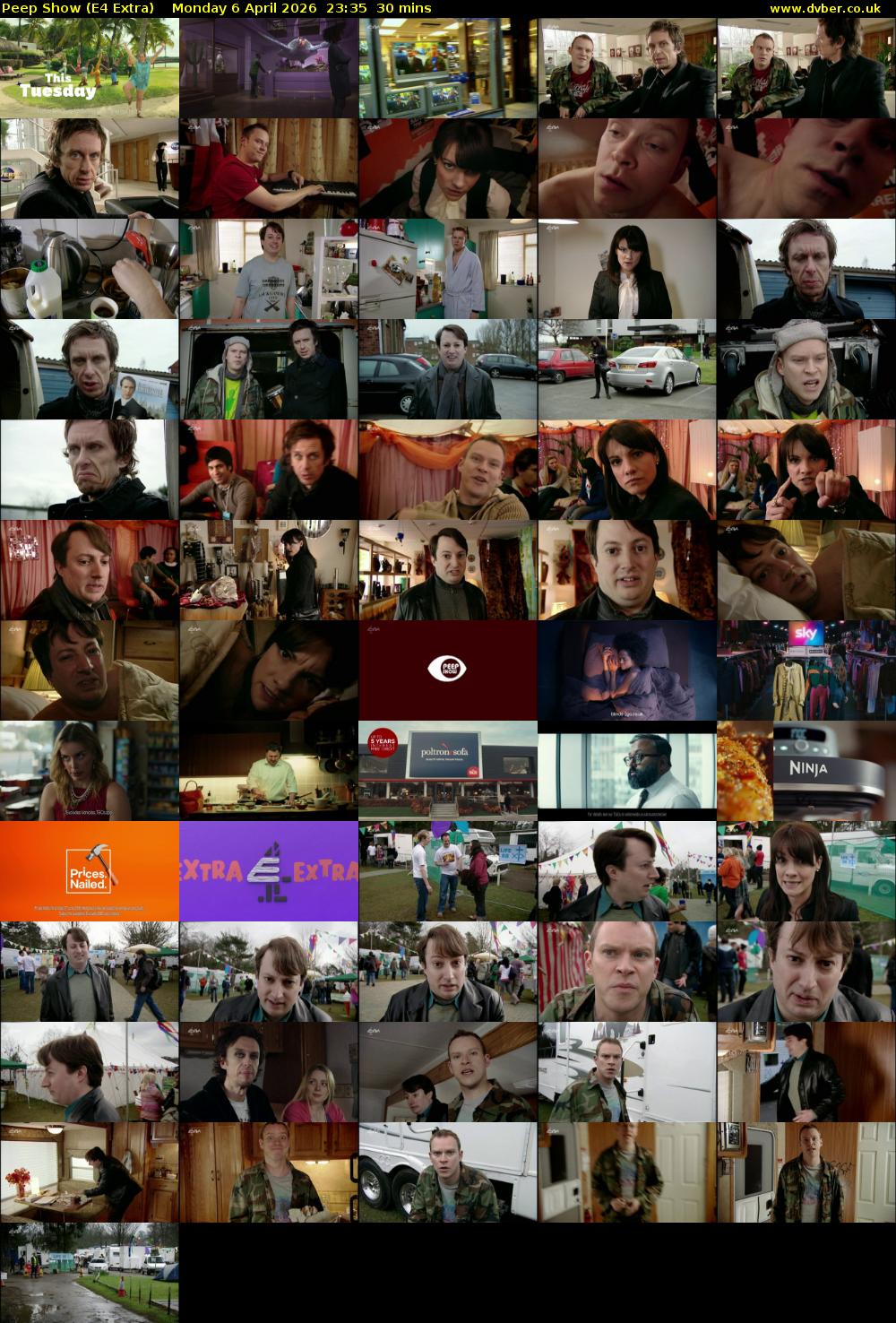 Peep Show (E4 Extra) Monday 6 April 2026 23:35 - 00:05