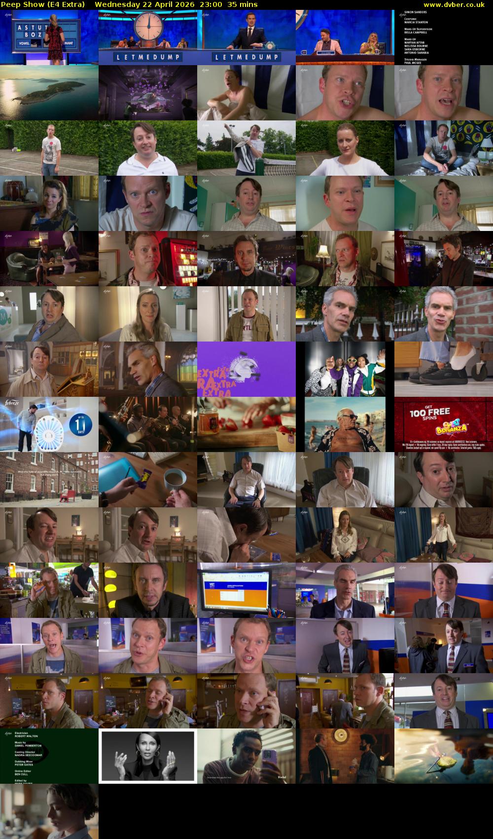 Peep Show (E4 Extra) Wednesday 22 April 2026 23:00 - 23:35