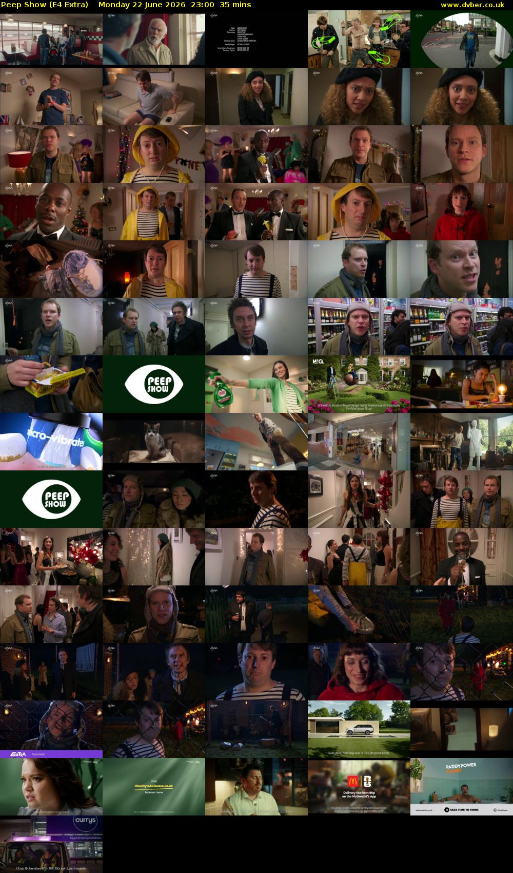 Peep Show (E4 Extra) Monday 22 June 2026 23:00 - 23:35