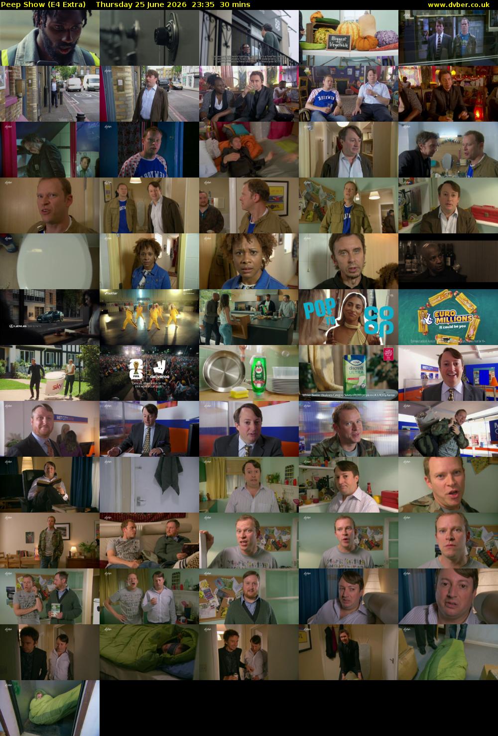 Peep Show (E4 Extra) Thursday 25 June 2026 23:35 - 00:05