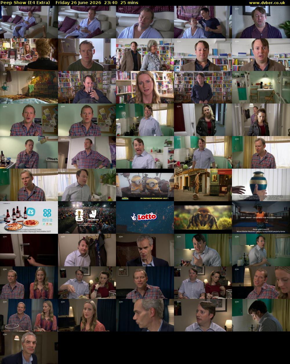 Peep Show (E4 Extra) Friday 26 June 2026 23:40 - 00:05