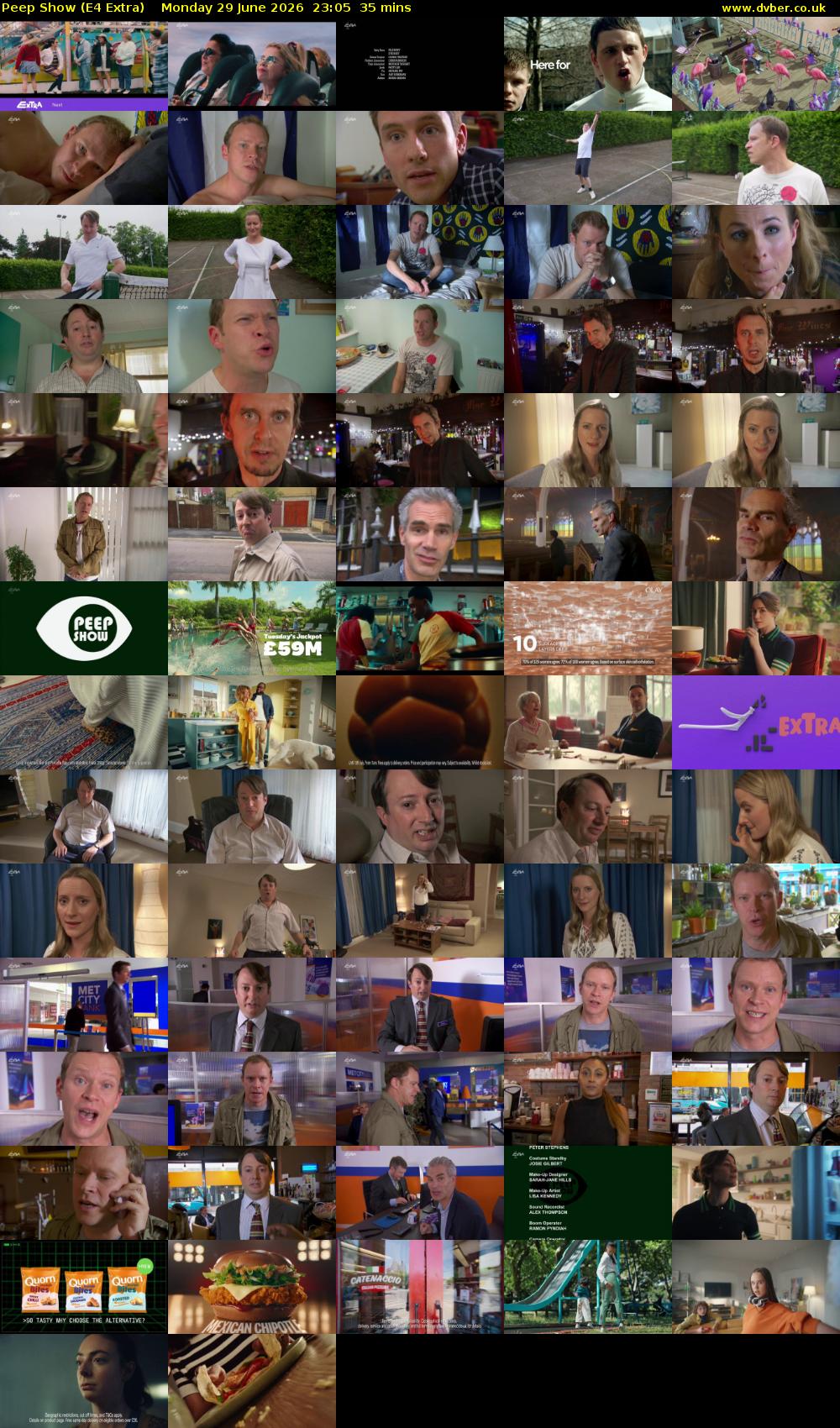 Peep Show (E4 Extra) Monday 29 June 2026 23:05 - 23:40