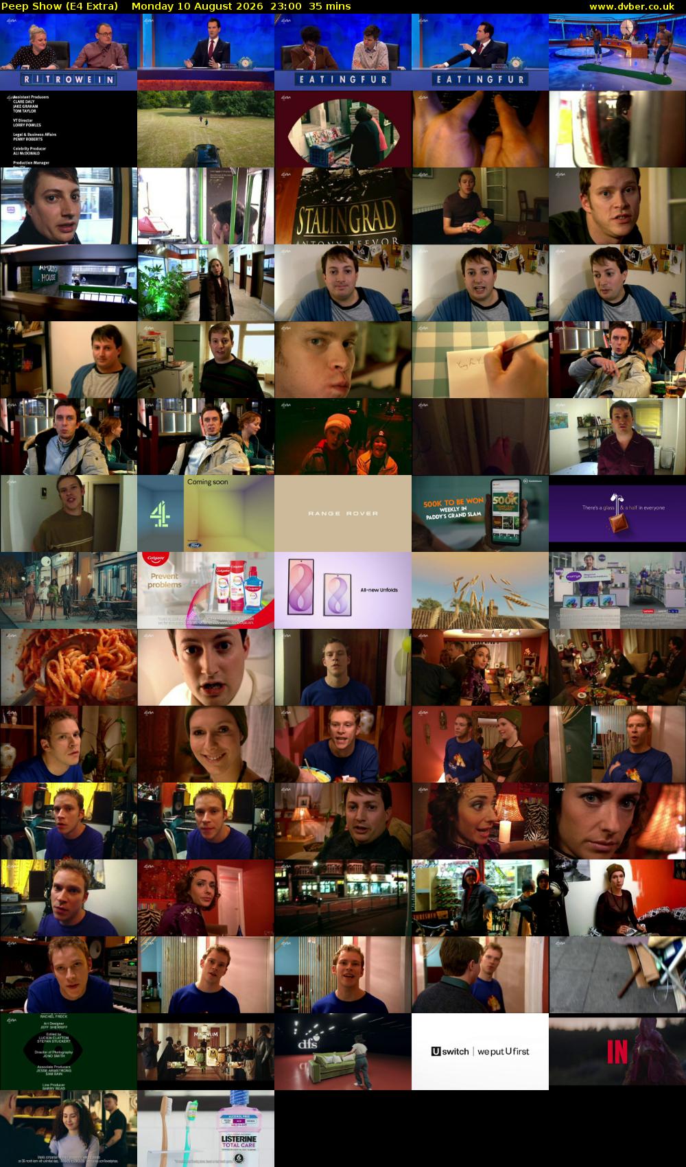 Peep Show (E4 Extra) Monday 10 August 2026 23:00 - 23:35