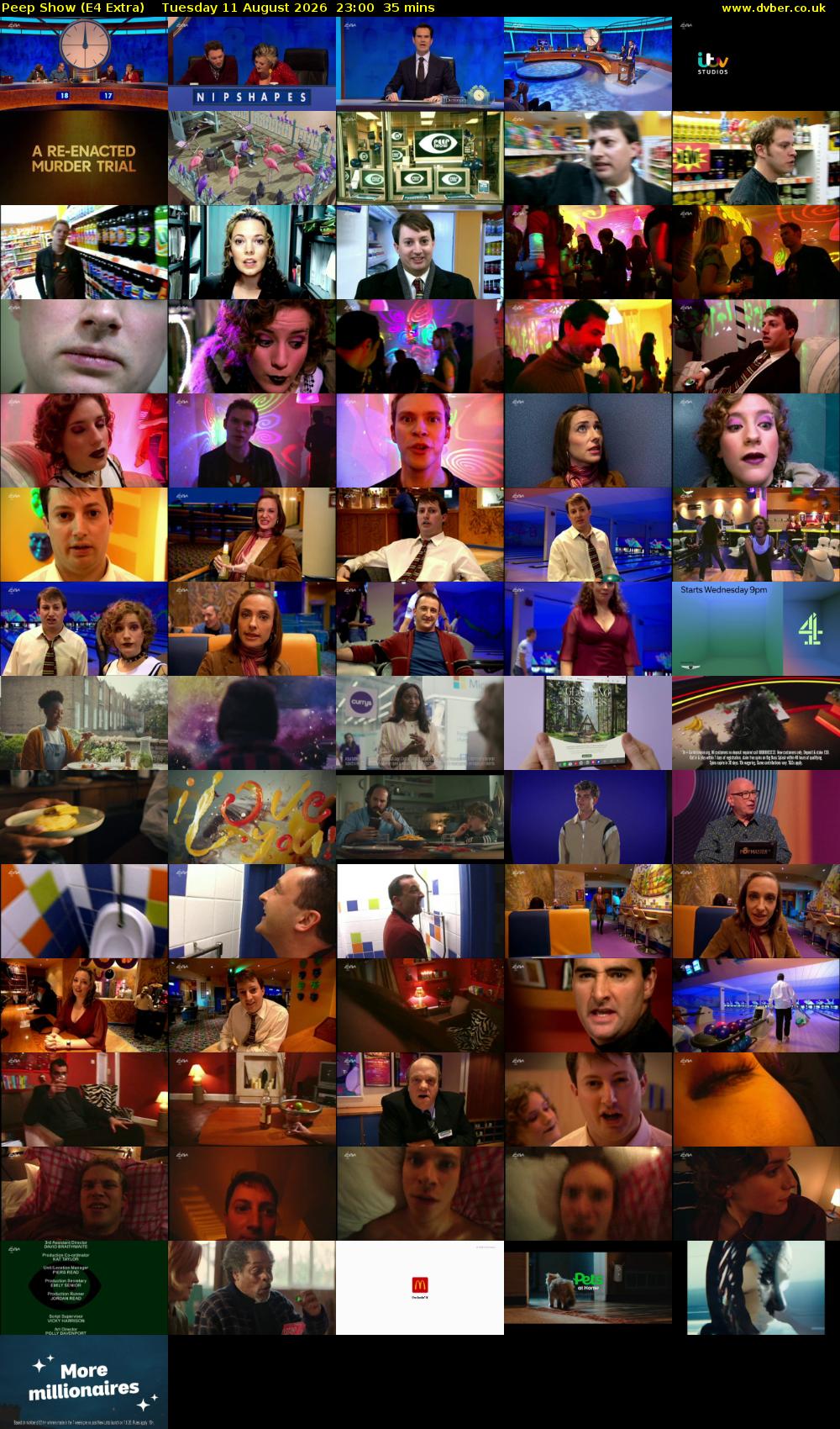 Peep Show (E4 Extra) Tuesday 11 August 2026 23:00 - 23:35