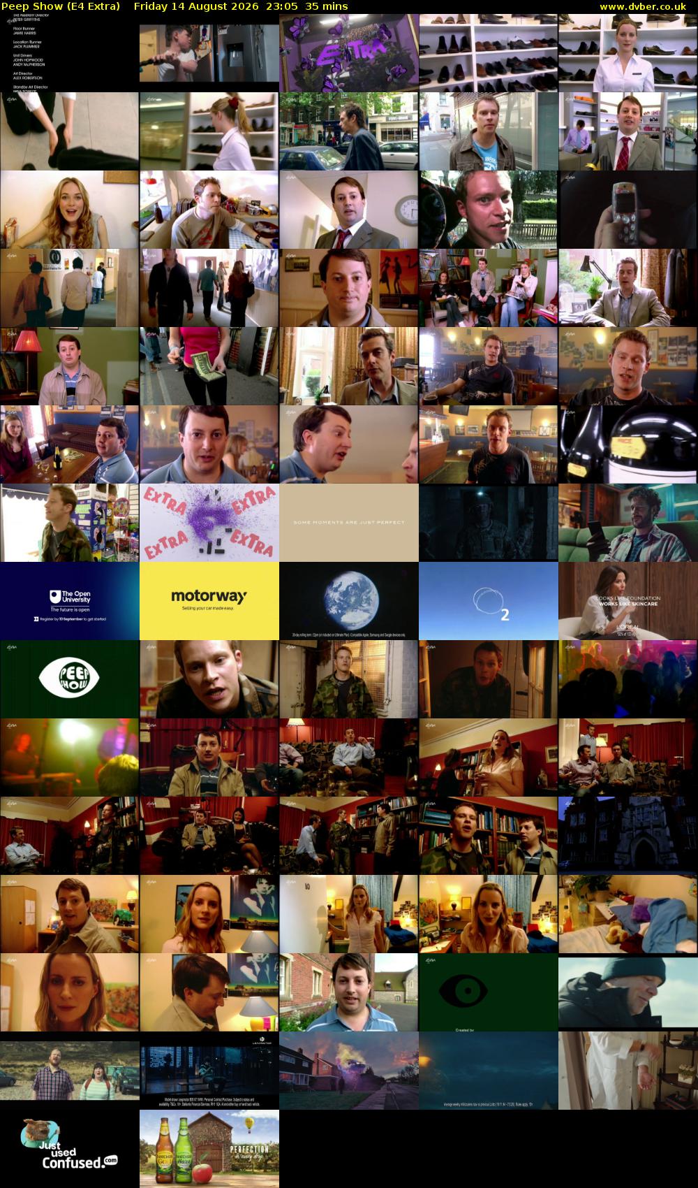 Peep Show (E4 Extra) Friday 14 August 2026 23:05 - 23:40