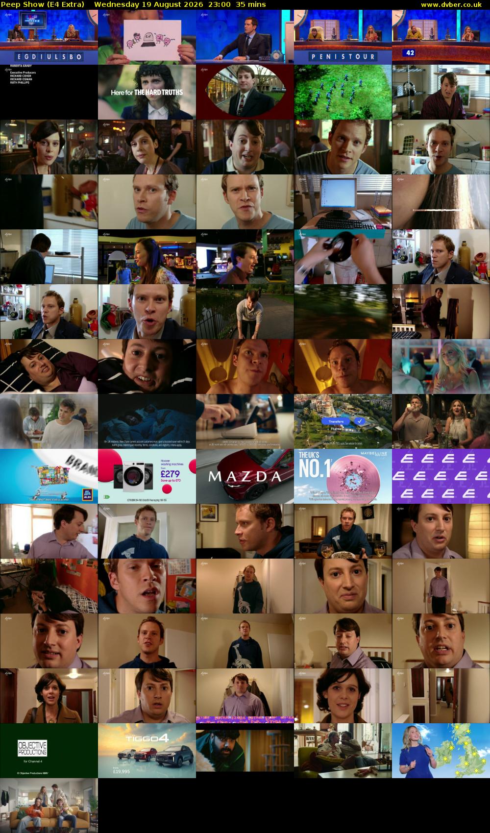 Peep Show (E4 Extra) Wednesday 19 August 2026 23:00 - 23:35
