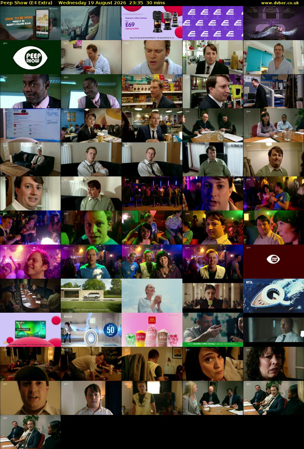 Peep Show (E4 Extra) Wednesday 19 August 2026 23:35 - 00:05
