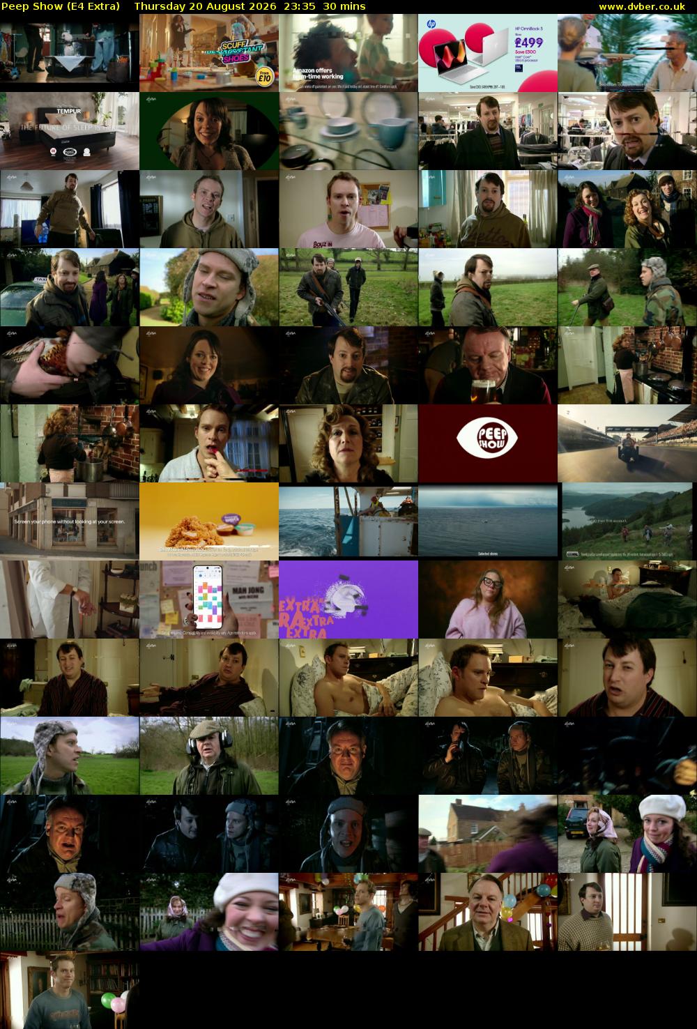Peep Show (E4 Extra) Thursday 20 August 2026 23:35 - 00:05