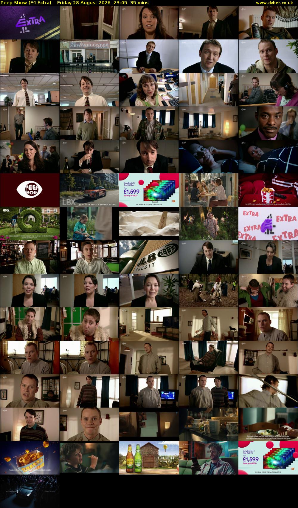 Peep Show (E4 Extra) Friday 28 August 2026 23:05 - 23:40