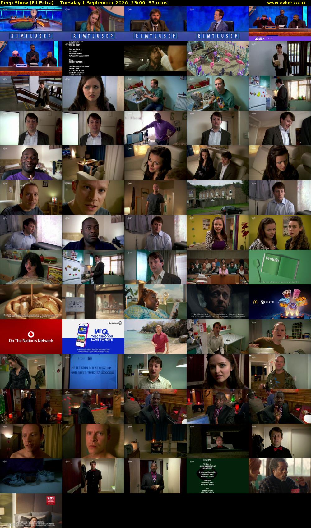 Peep Show (E4 Extra) Tuesday 1 September 2026 23:00 - 23:35