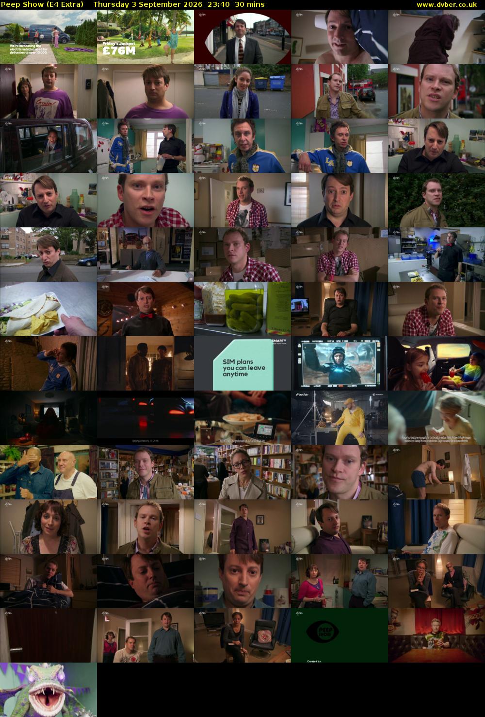 Peep Show (E4 Extra) Thursday 3 September 2026 23:40 - 00:10