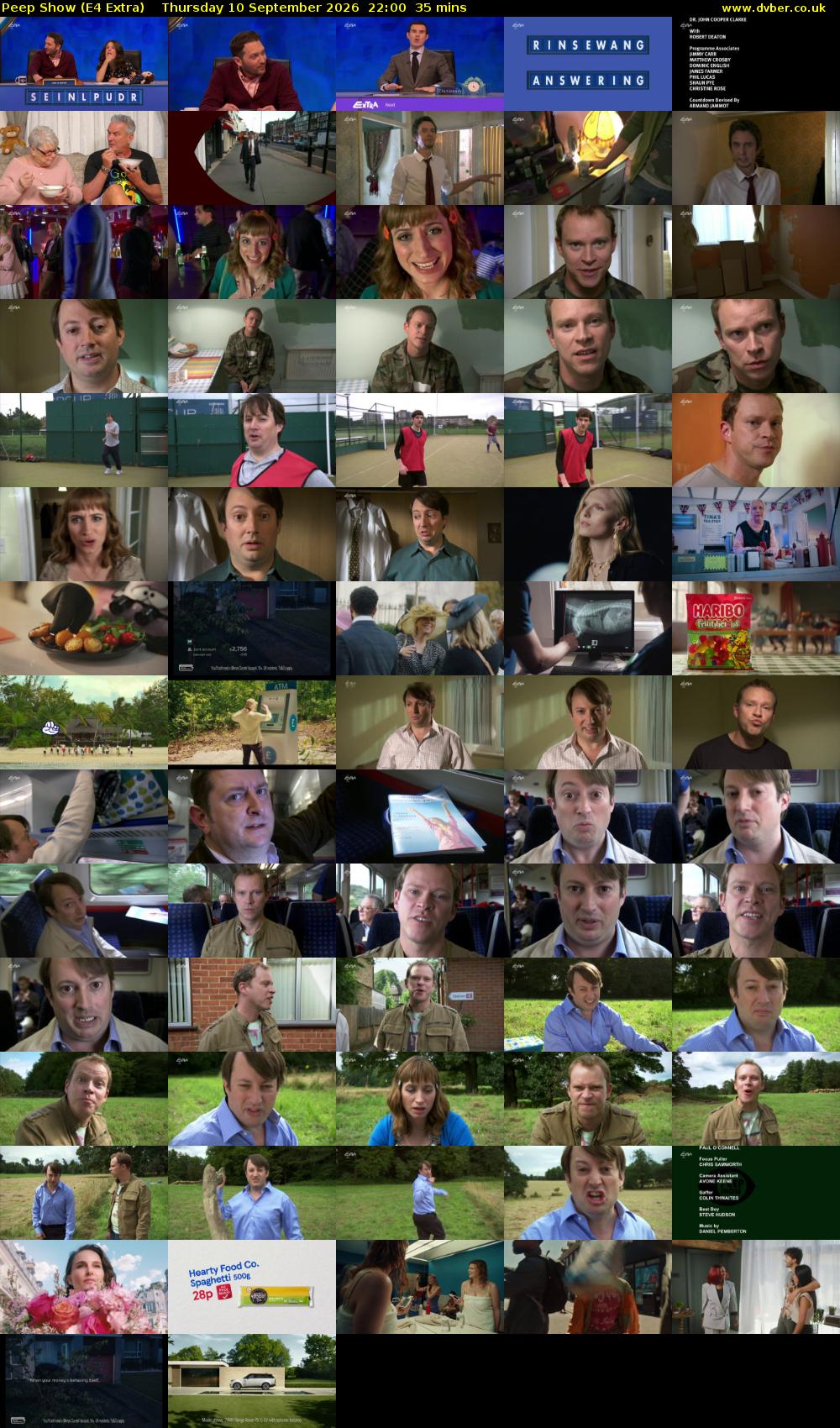 Peep Show (E4 Extra) Thursday 10 September 2026 22:00 - 22:35