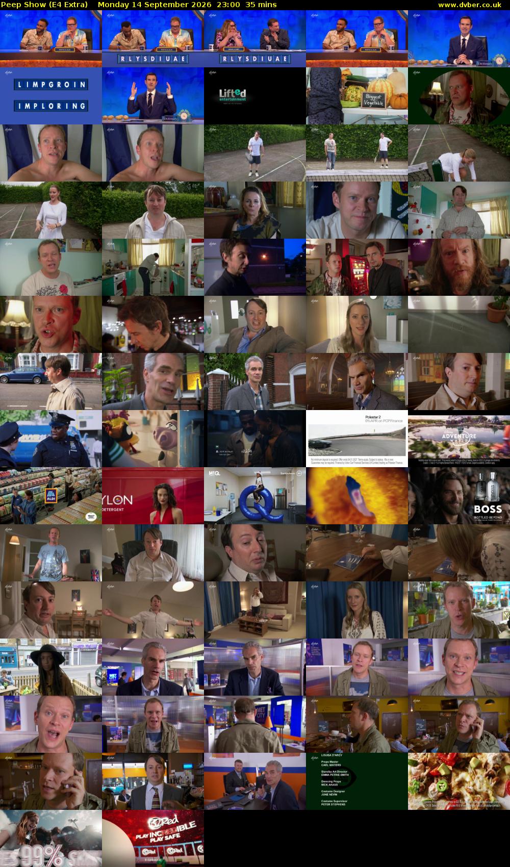 Peep Show (E4 Extra) Monday 14 September 2026 23:00 - 23:35