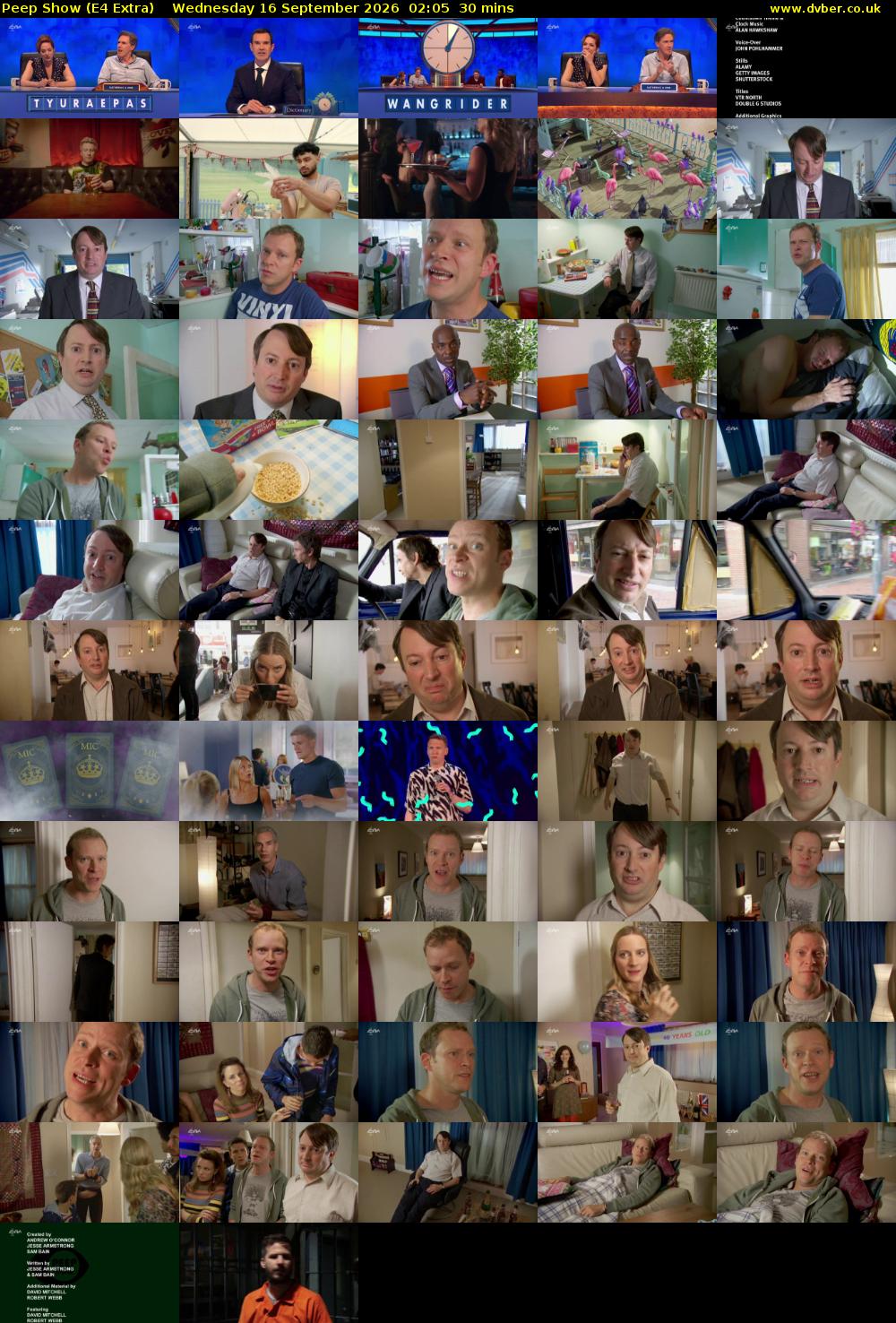 Peep Show (E4 Extra) Wednesday 16 September 2026 02:05 - 02:35