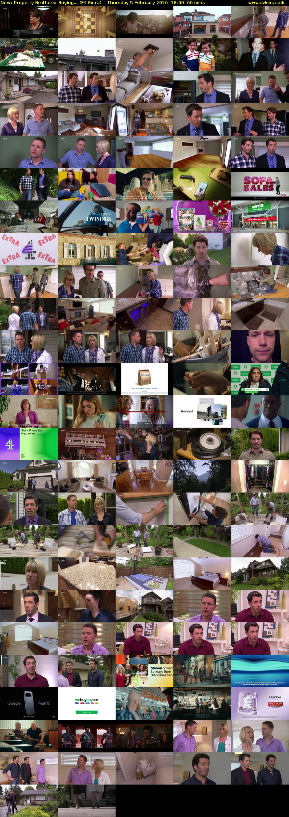 Property Brothers: Buying... (E4 Extra) Thursday 5 February 2026 18:00 - 19:00