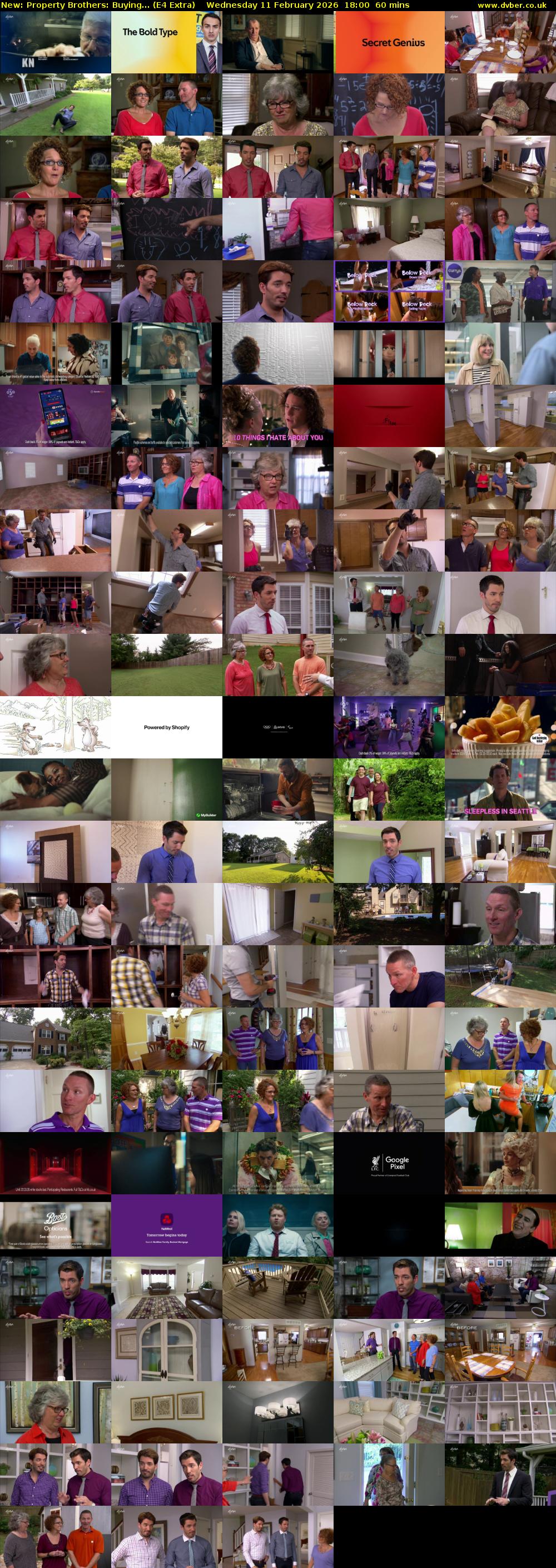 Property Brothers: Buying... (E4 Extra) Wednesday 11 February 2026 18:00 - 19:00