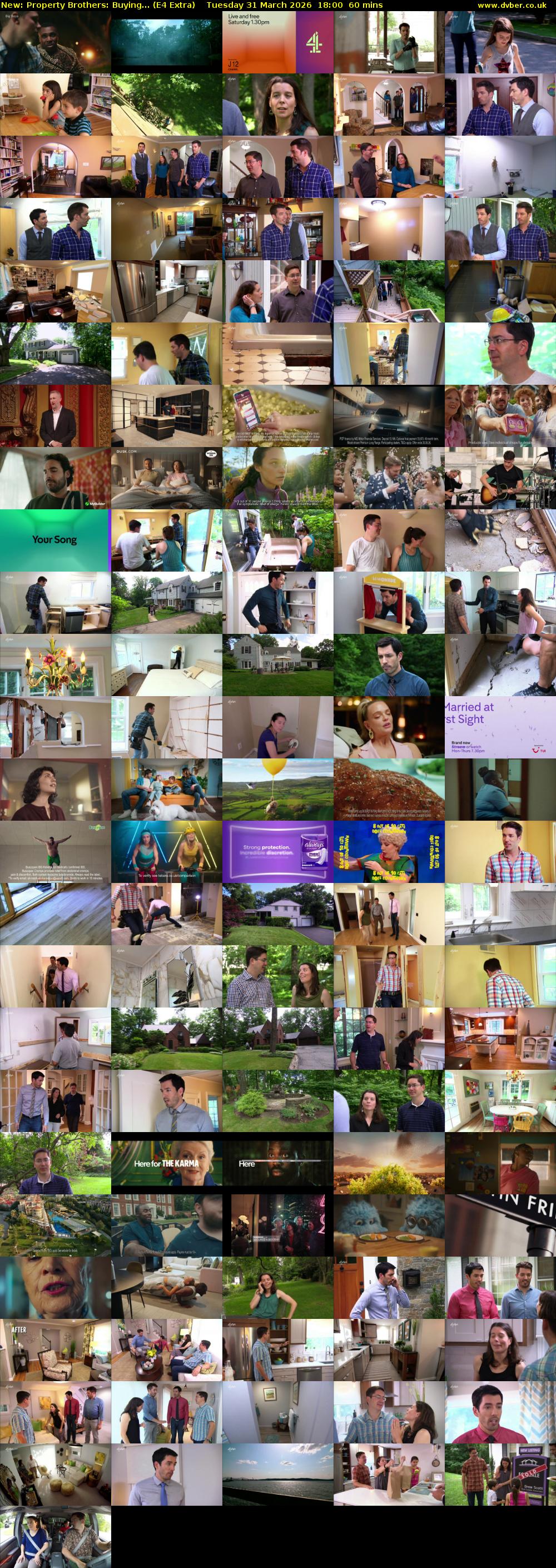 Property Brothers: Buying... (E4 Extra) Tuesday 31 March 2026 18:00 - 19:00