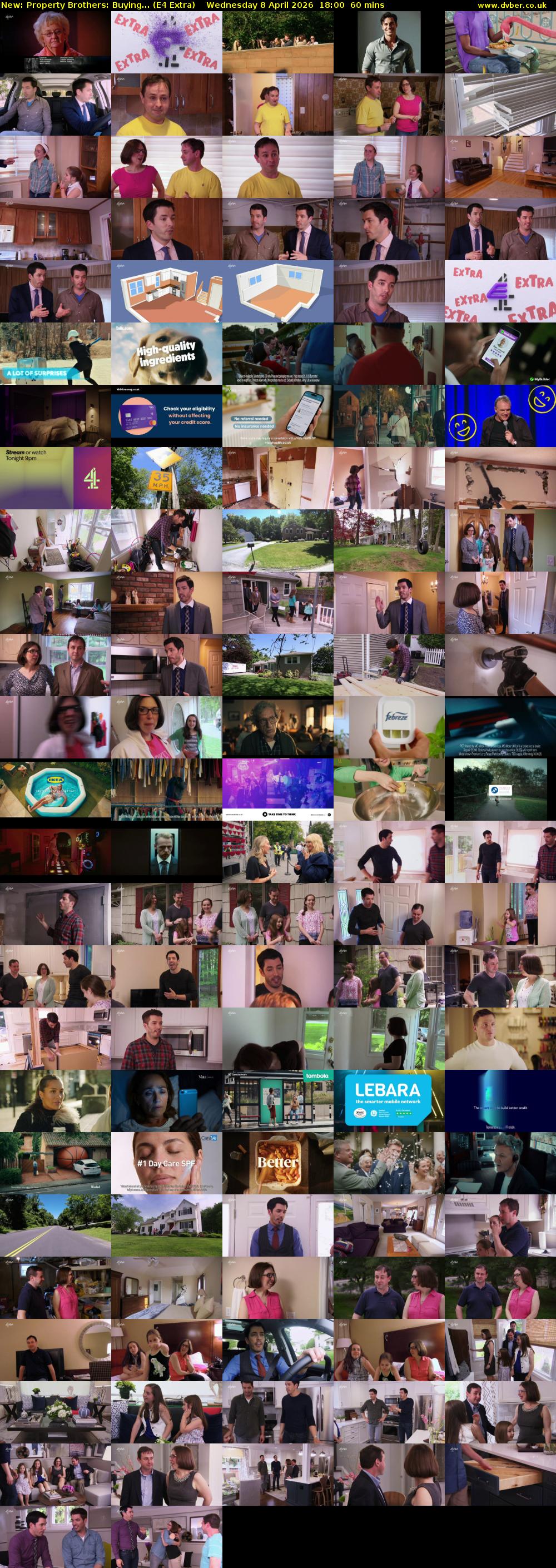 Property Brothers: Buying... (E4 Extra) Wednesday 8 April 2026 18:00 - 19:00