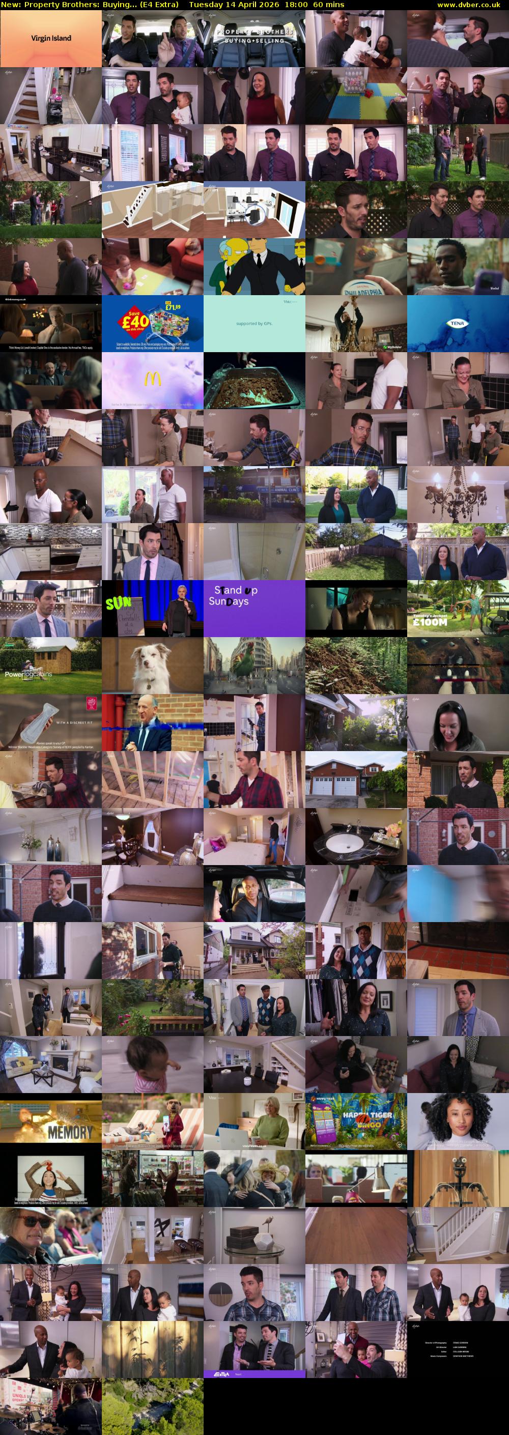 Property Brothers: Buying... (E4 Extra) Tuesday 14 April 2026 18:00 - 19:00