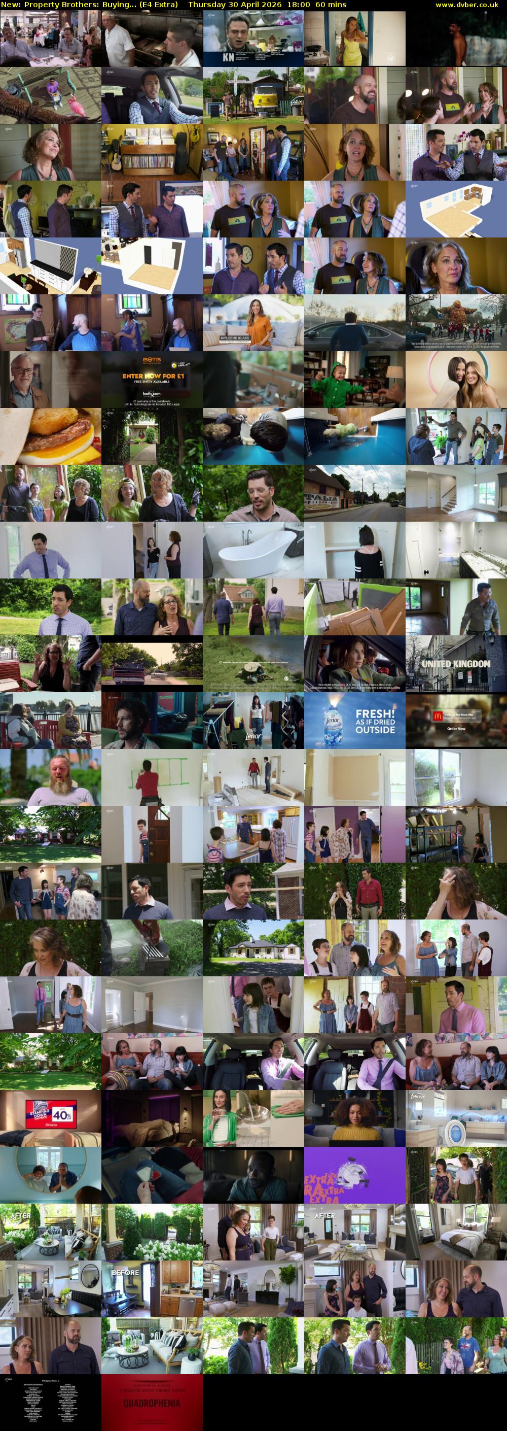 Property Brothers: Buying... (E4 Extra) Thursday 30 April 2026 18:00 - 19:00