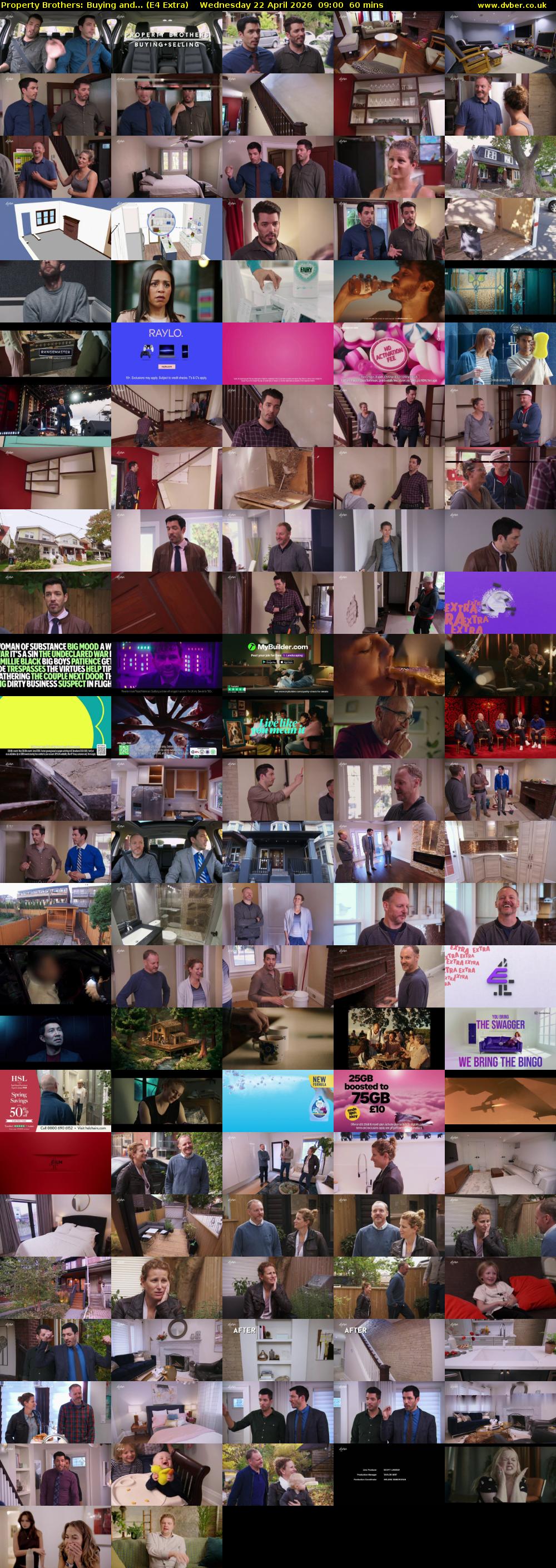 Property Brothers: Buying and... (E4 Extra) Wednesday 22 April 2026 09:00 - 10:00