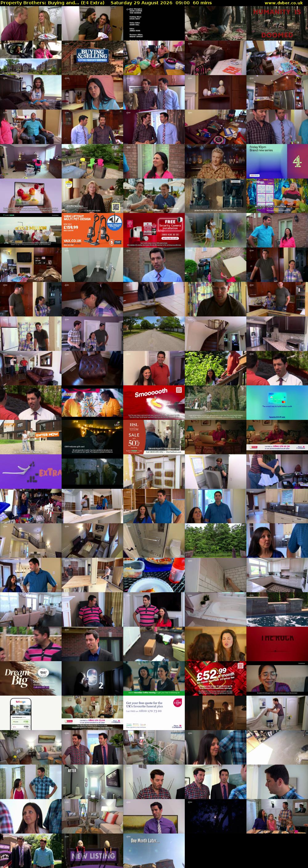 Property Brothers: Buying and... (E4 Extra) Saturday 29 August 2026 09:00 - 10:00