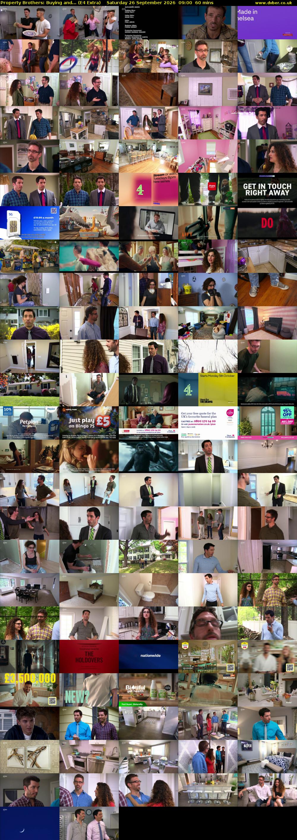 Property Brothers: Buying and... (E4 Extra) Saturday 26 September 2026 09:00 - 10:00
