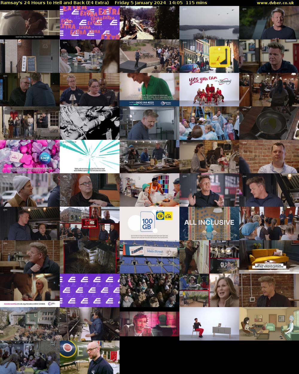 Ramsay's 24 Hours to Hell and Back (E4 Extra) Friday 5 January 2024 14:05 - 16:00