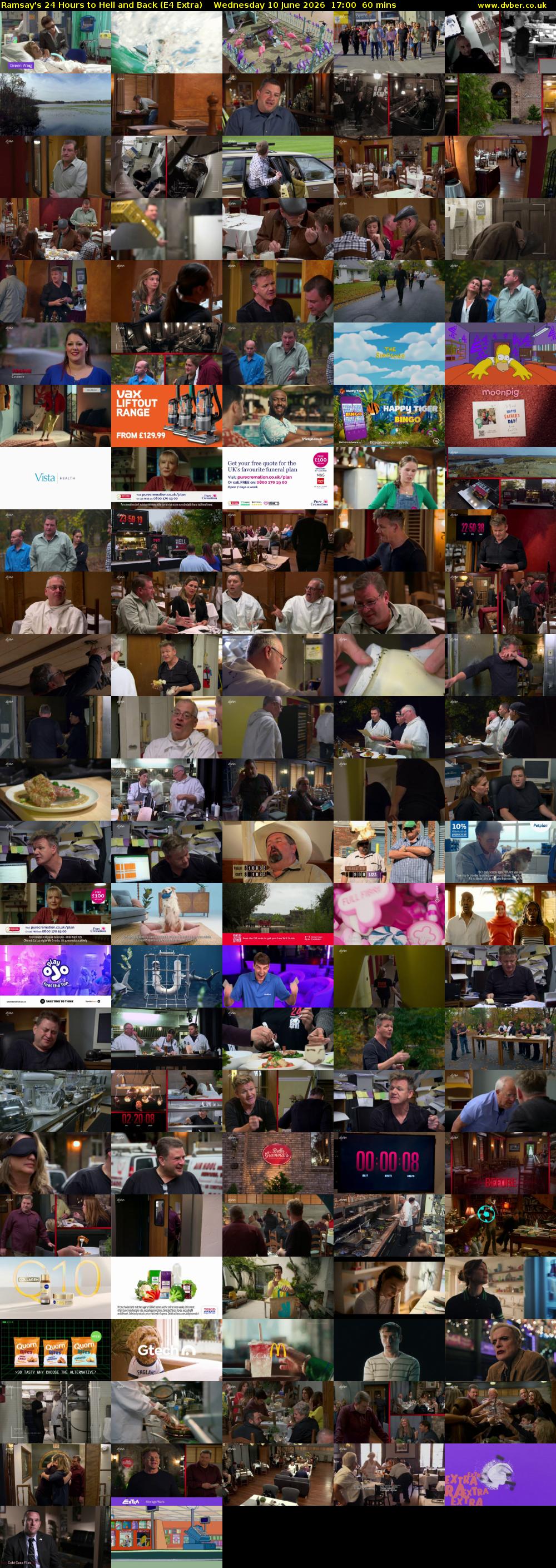 Ramsay's 24 Hours to Hell and Back (E4 Extra) Wednesday 10 June 2026 17:00 - 18:00